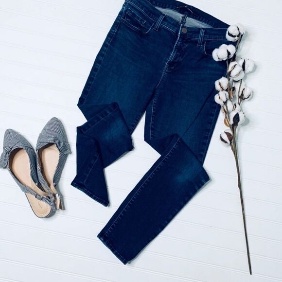 J Brand Dark Indigo Skinny Capri Denim Jeans size 28 - Picture 1 of 8
